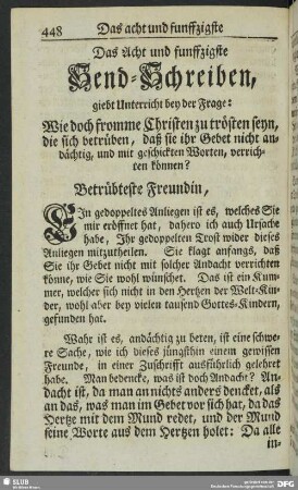 Das Acht und funffzigste Send-Schreiben