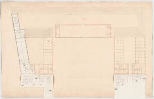 Fischer, Carl von; München; Marstall und Pagerie - 1. Variante - Marstall (Grundriss)