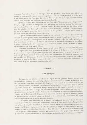 Chapitre VI. Arts appliqués