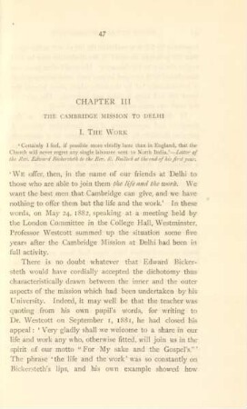 Chapter III. The Cambridge Mission to Delhi