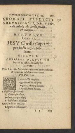 Georgii Fabricii Chemnicensis ... Hymnorum Liber II.