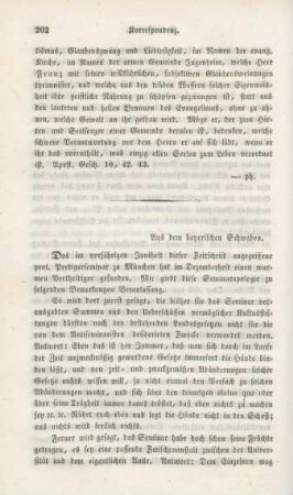 202-204 Korrespondenz : aus dem bayrischen Schwaben