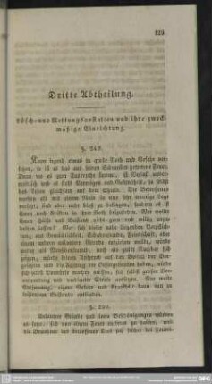 Dritte Abtheilung. Lösch- und Rettungsanstalten und ihre zweckmäßige Einrichtung