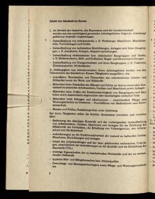 Inhalt des fakultativen Kurses