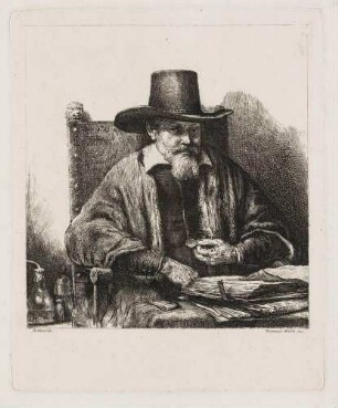 Arnold Tholinx (nach der Radierung Rembrandts von ca. 1656)