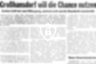 Großhansdorf will die Chance nutzen