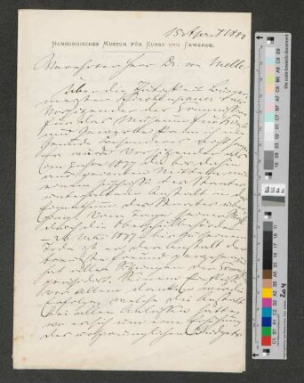 Brief an Werner von Melle
