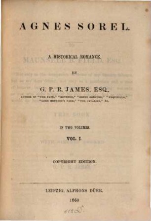 Agnes Sorel : A historical novel, 1
