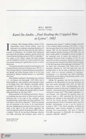 59: Karel du Jardin, "Paul healing the crippled man at Lystra", 1663