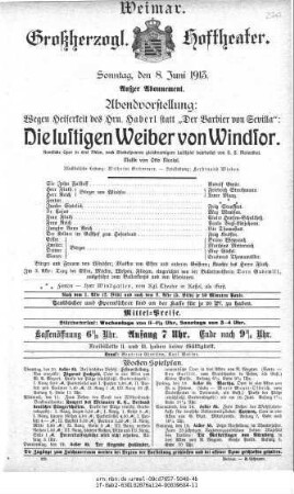 Die lustigen Weiber von Windsor