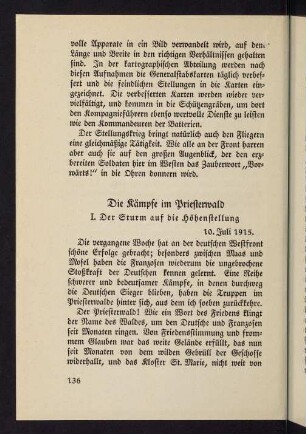 136-154, Die Kämpfe im Priesterwald