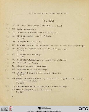 Diverse (Nr. 730-780)