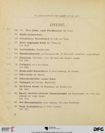 Diverse (Nr. 730-780)