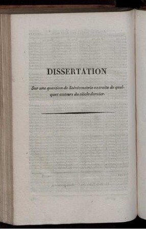 Dissertation sur une question de Stéréométrie extraite de quelques auteurs du siècle dernier. Description de quelques solides semi-réguliers.