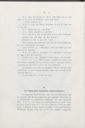 IV. Auf Mahlzeiten bezügliche Redewendungen.