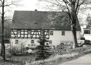 Olbernhau-Haselbach, Dorfstraße 19. Ehemaliges Wohnstallhaus (Hof Nr. 69; 1864). Straßenansicht