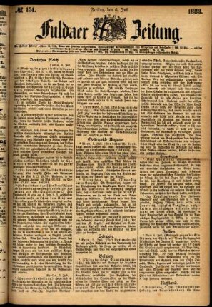 Ausgabe vom Freitag, den 06. Juli 1883.