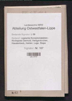 Nebenschule zu Berlebeck, v.a. Besetzung der Schulmeisterstelle, Dienstangelegenheiten