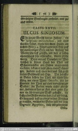 Casus XXVII. Ulcus Sinuosum