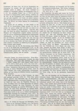277-279 [Rezension] Heer, Joseph Michael, Die Stammbäume Jesu nach Matthäus und Lukas