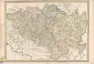 Karte der Oberlausitz, 1:187 000, Kupferstich., 1757