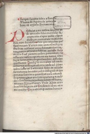 De articulis fidei et ecclesiae sacramentis