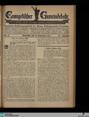 Evangelischer Gemeindebote Karlsruhe