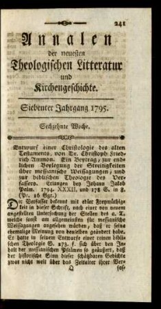 Sechzehnte Woche