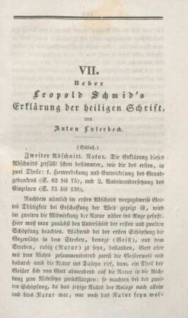 113-151 Ueber Leopolds Schmid's Erklärung der heiligen Schrift : Schluß