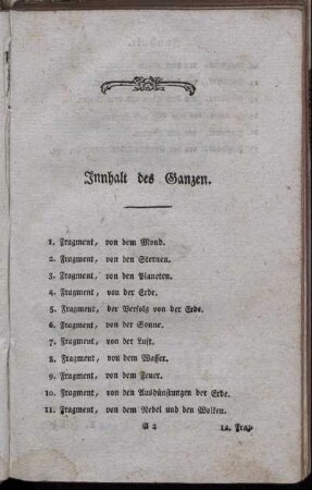 Innhalt des Ganzen.