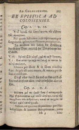 Ex Epistola Ad Colossenses