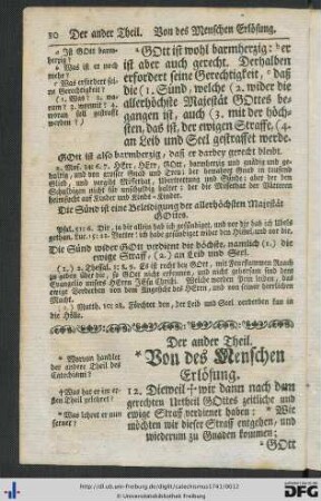 Der Ander Theil. Von des Menschen Erlösung.