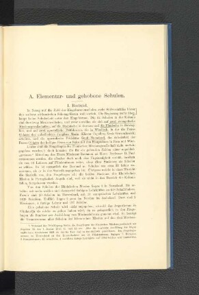 A. Elementar- und gehobene Schulen.