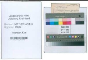 Entnazifizierung Karl Foerster , geb. 15.11.1899 (Kriminaldirektor)