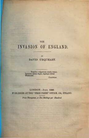 The invasion of England