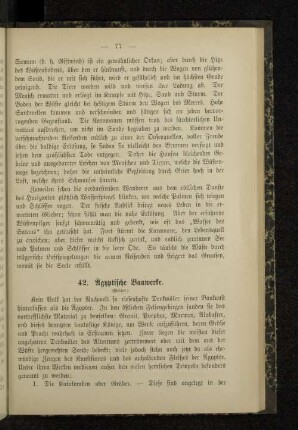 42. Ägyptische Bauwerke.