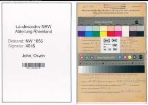 Entnazifizierung Oswin John , geb. 27.09.1898 (Lehrer)