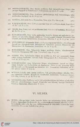 VI. Silber (Nr. 584 - 666)