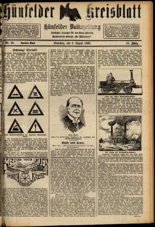 Zweite Ausgabe vom Samstag, den 06. August 1927.