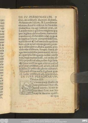 De Iure Personarum. Titulus. IIII.