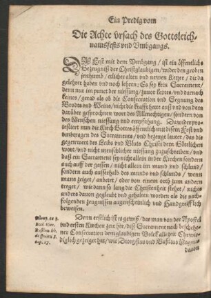 Die Achte ursach des Gottsleichnamfests und Umbgangs.