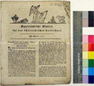 Vaterländische Blätter für den österreichischen Kaiserstaat (2 Exemplare) 1809