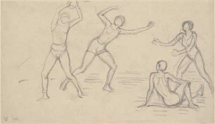 Ballspieler am Strand