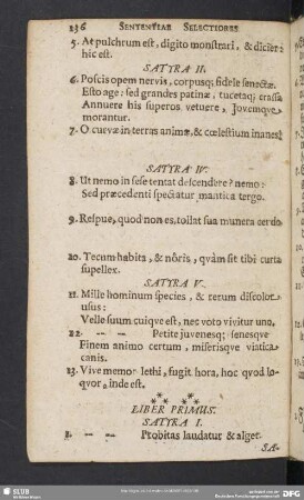 Sententiae Selectiores Juvenalis