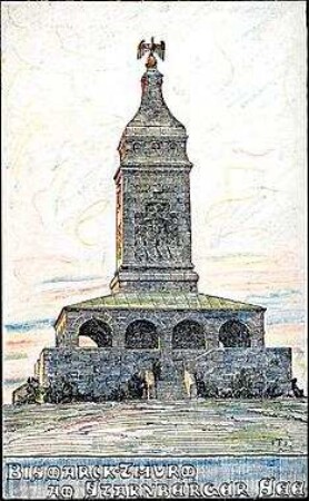 Fischer, Theodor; Berg am Starnberger See - Rottmannshöhe (Bayern); Bismarckturm - Ansicht