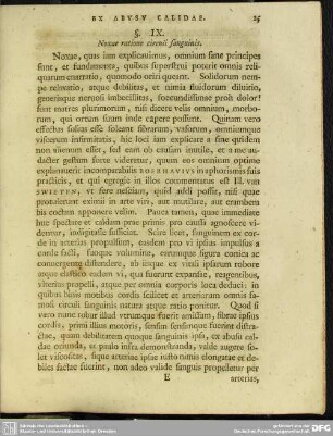 §. IX. Noxae ratione circuli sanguinis