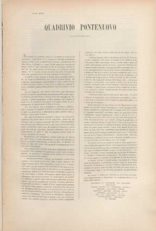 Tavola XLVII. Quadrivio Pontenuovo