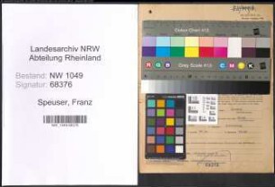 Entnazifizierung Franz Speuser , geb. 21.08.1896 (Betriebsleiter)