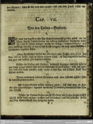 Cap. VII. Von den Todten-Gräbern
