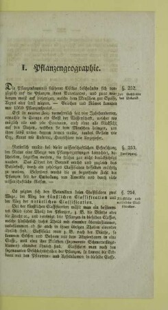 I. Pflanzengeographie
